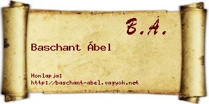 Baschant Ábel névjegykártya